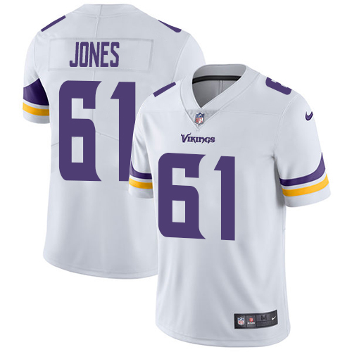 Minnesota Vikings 61 Limited Brett Jones White Nike NFL Road Men Jersey Vapor Untouchable